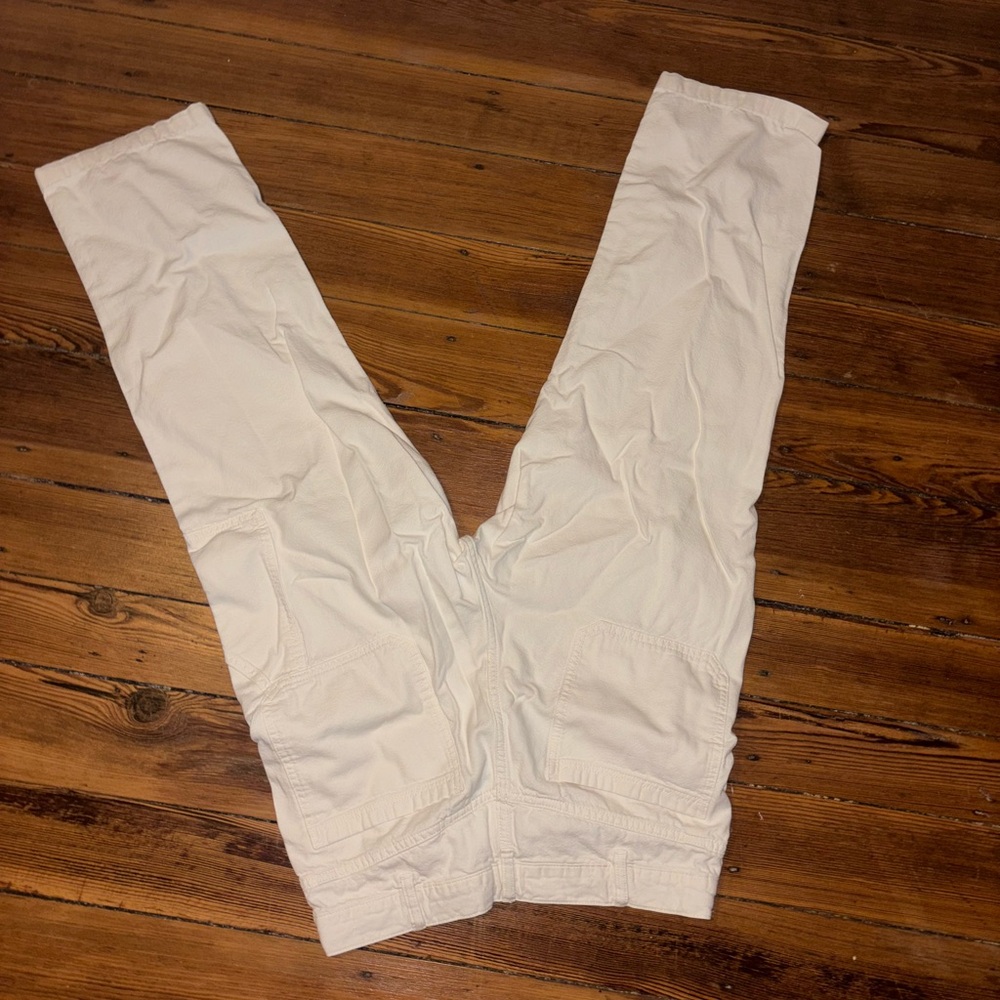 Uniqlo Men's white Cotton Pants, double knee